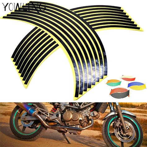 buy  strips bike motorcycle wheel tire rim stickers  decals decoration