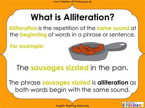 introducing alliteration ks teaching resources