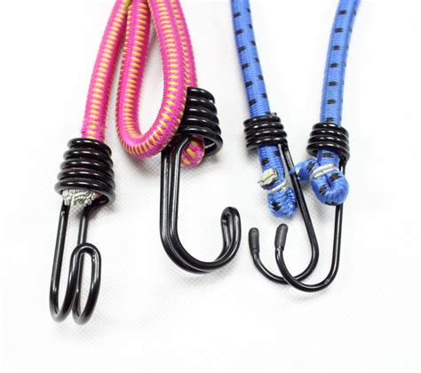 85cm latex bungee cord with metal hook elastic luggage rope for packing