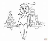 Elf Shelf Drawing Coloring Printable Pages Paintingvalley Drawings sketch template