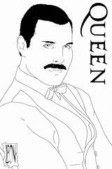 Mercury Freddie sketch template