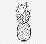 Pineapple Coloring Cute Clipart Pages Winter Clip Transparent sketch template