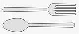 Fork Coloring Clipart Spoon Clip Kindpng sketch template