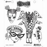 Dylusions Dyan Reaveley Cling sketch template