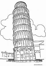 Pisa Monuments Coloriages sketch template