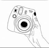 Polaroid Drawing Camera Instax Outline Coloring Tumblr Drawings Mini Sketch Fujifilm Dessin Pages Aesthetic Kamera Zeichnung Ellie Shared Cute Poloroid sketch template