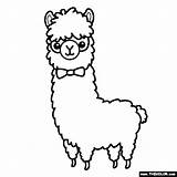 Coloring Alpaca Pages Comments sketch template