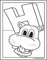Hippo Coloring Pages Hello Colorwithfuzzy Sheet sketch template