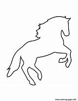 Coloring Horse Stencil Pages Printable Book sketch template