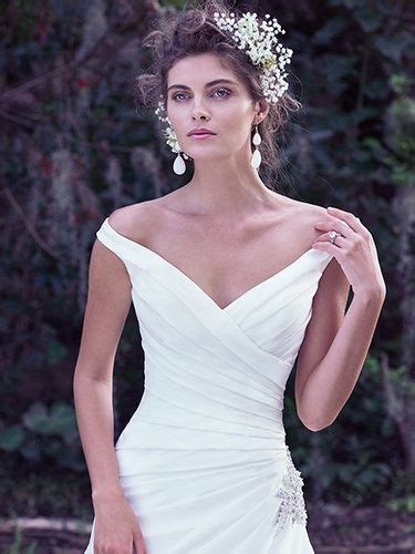 pin  tiffanys bridal boutique    shoulder sleeved wedding dress wedding dress