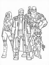 Guardians Galaxy sketch template