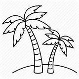 Palm Tree Drawing Beach Coconut Trees Palms Summer Sea Line Coloring Icon Simple Drawings Pages Scene Icons Getdrawings Adult Visit sketch template