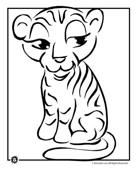 tiger cub coloring page woo jr kids activities childrens publishing
