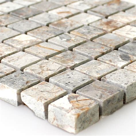 Natural Stone Mosaic Tiles Marron Gold Polished Ran48024
