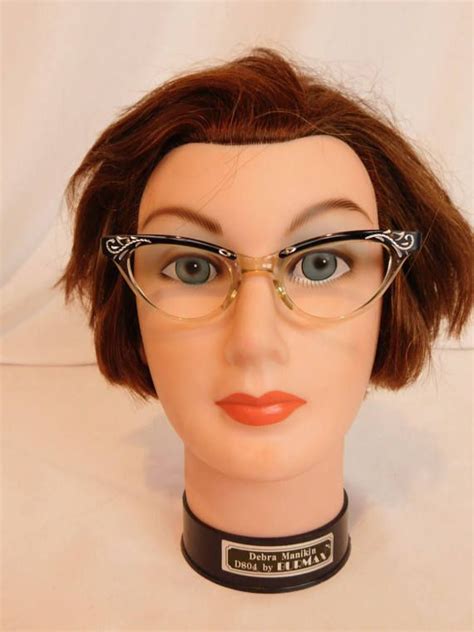 vintage styl rite cat eye glasses 50 s black eyeglass frames lentes y gafas