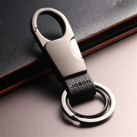 high quality brand stainless steel luxury leather keychain  women