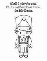 Coloring Pages Boy Drummer Play Drum Color Kids sketch template