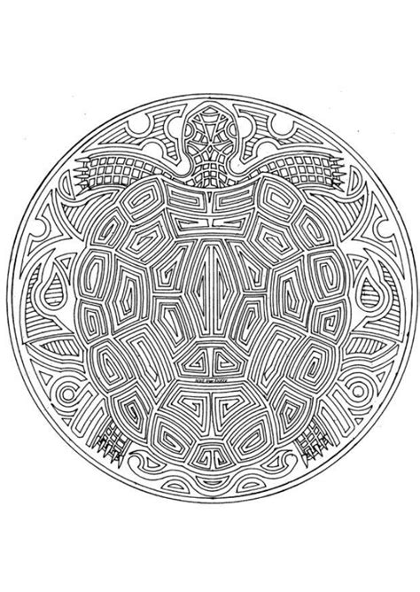 coloring page turtle mandala  printable coloring pages img