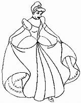 Cinderella Coloring Clipart Library Dress Clip sketch template