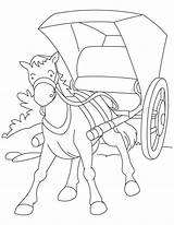 Coloring Pages Horse Carriage Ages Middle Cart Drawing Color Cinderella Getdrawings Printable Getcolorings sketch template