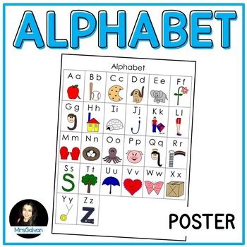 alphabet poster  beginning sounds  picture mnemonics  mrsgalvan