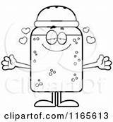 Shaker Mascot Salt Outlined Coloring Clipart Vector Cartoon Loving Cory Thoman Scared sketch template