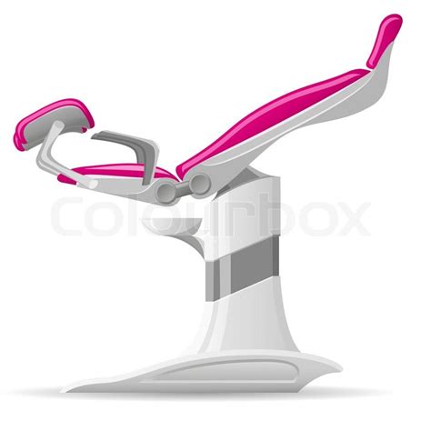 medical gynecological chair vector stock vector