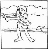 Beach Coloring Boy Pages Kidprintables sketch template
