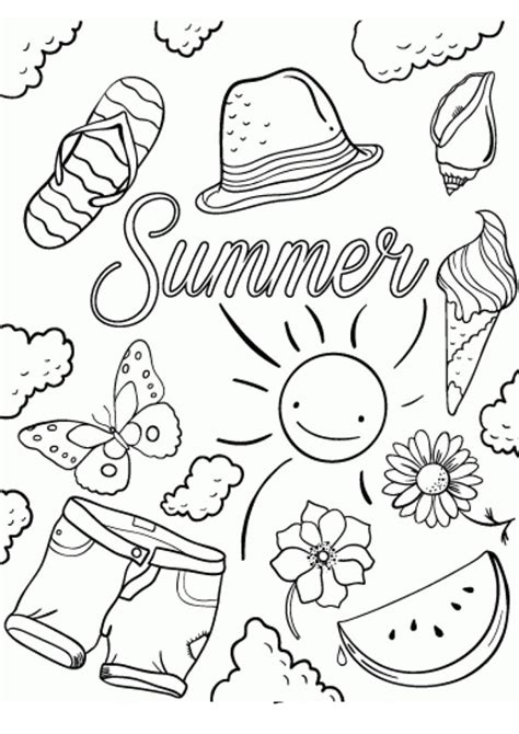 coloring pages summer coloring page
