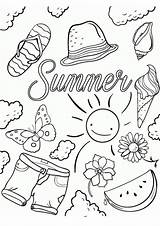 Sheets Coloriage Summertime Coloringpagesonly Solstice Ete Templates Het Crayola Downloaden Uitprinten sketch template