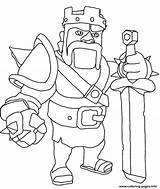 Clash Clans Coloring Pages Barbarian King Printable Print Book sketch template
