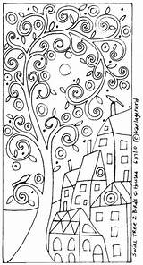 Karla Gerard Boyama Hooking Ausmalen Swirl Paper Bordar Arbol Alfombra Okul Wichtel Malvorlage Tappeto Casas Mosaico öncesi Umrisszeichnungen Tempera Mandalas sketch template