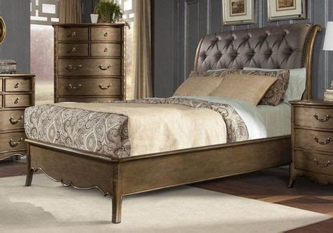 upholstered antique gold finish queen bed bedroom furniture ebay barocco black classic bedrooms