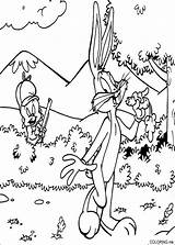 Coloring Pages Bunny Bugs Elmer Fudd Looney Toons sketch template