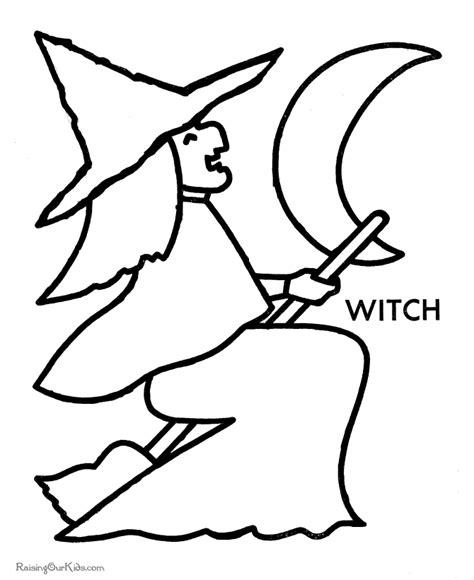 preschool halloween coloring pages witch
