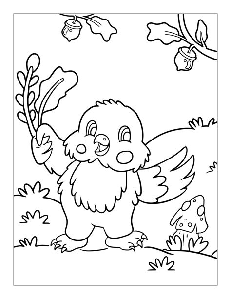 cute woodland animal colouring pages simple childrens etsy
