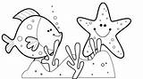 Sea Under Coloring Pages Fish Colouring Coloring4free Printable Printables Ocean Starfish Worksheets Coral Sheets Preschool Cute Seaside Realistic Turtles Creatures sketch template