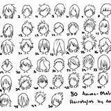 Drawing Hairstyles Anime Male Guy Boy Getdrawings Haircuts Curly Hair Style sketch template