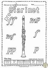 Woodwind Music Instruments Worksheets Choose Board Color Oboe sketch template