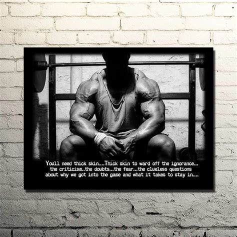 bodybuilding motivational quote art silk poster print 13x17 inches gym