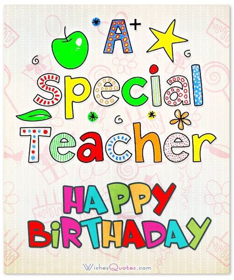 heartfelt birthday wishes   teacher