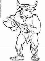 Minotaur Coloring Pages sketch template