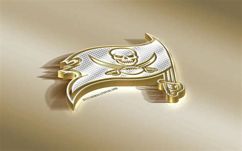 tampa bay buccaneers american football club nfl golden silver logo