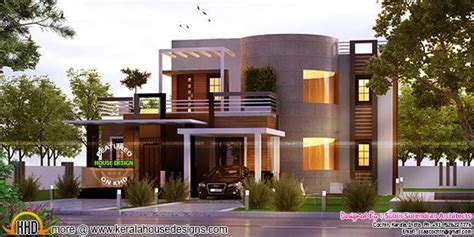 fantastic modern house design kerala home design  floor plans  houses