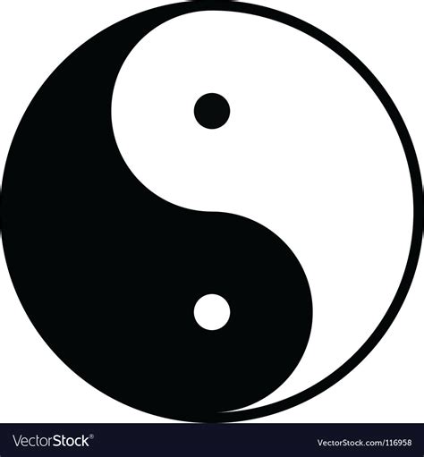 yin  symbol royalty  vector image vectorstock