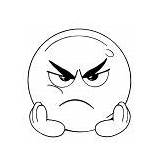 Emoticon Coloring Face Angry Boring Wecoloringpage sketch template