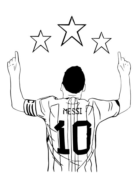 football star lionel messi coloring page  printable coloring pages