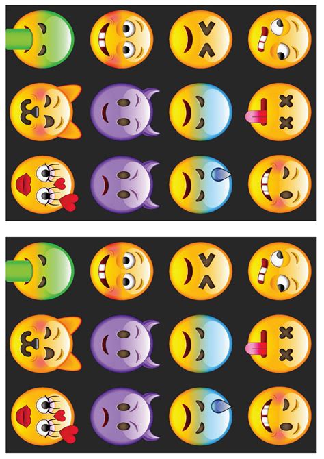 emoji stickers birthday printable