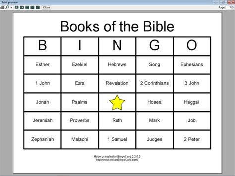 printable bible bingo games  adults teachcreativacom