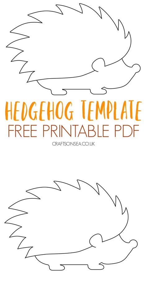 hedgehog template  printable  hedgehog craft printables